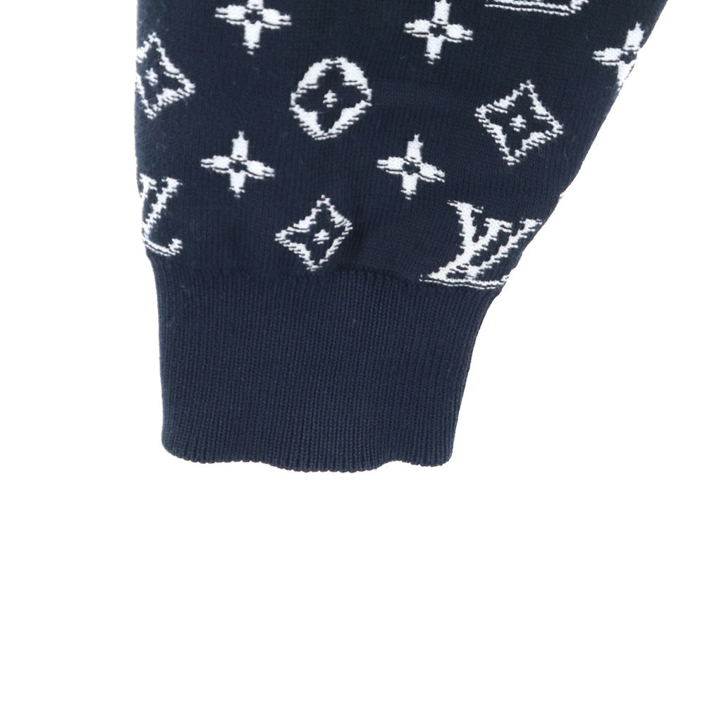 LOUIS VUITTON(ルイヴィトン) 20AW グラデーションモノグラム クルーネックニットセーター RM202 USO HJN87W ブラック