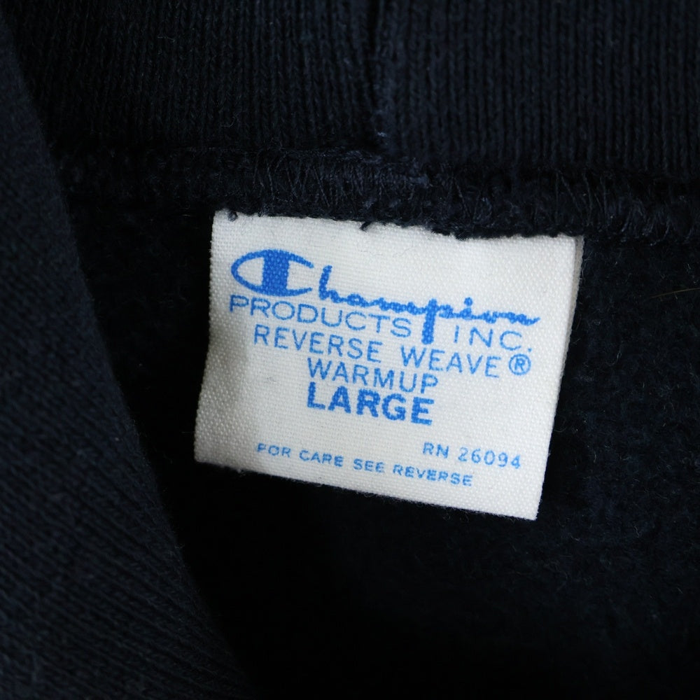 CHAMPION(チャンピオン) REVERSE WEAVE リバースウィーブ 袖ワンポイントロゴ刺繍 プルオーバーパーカー フーディ ブラック C8-A129