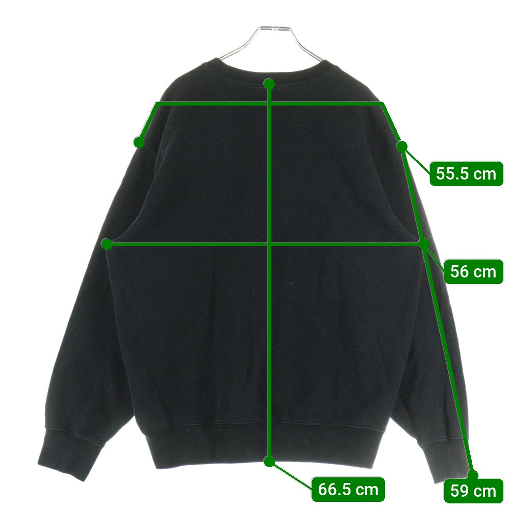 SUPREME(シュプリーム) 21ss ×Hysteric Glamour Crewneck Sweatshirt ヒステリックグラマー フロントロゴプリントクルーネック長袖スウェットトレーナー ブラック