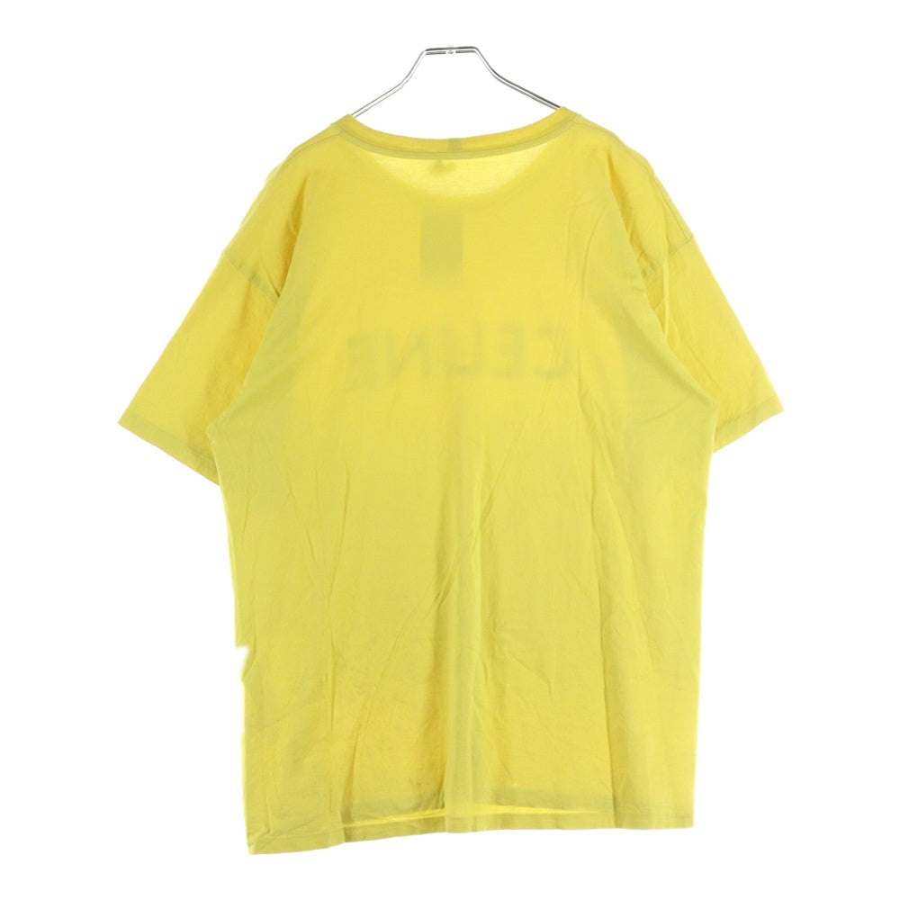 CELINE(セリーヌ) フロントロゴプリントクルーネック 半袖Tシャツカットソー イエロー 2X681501F