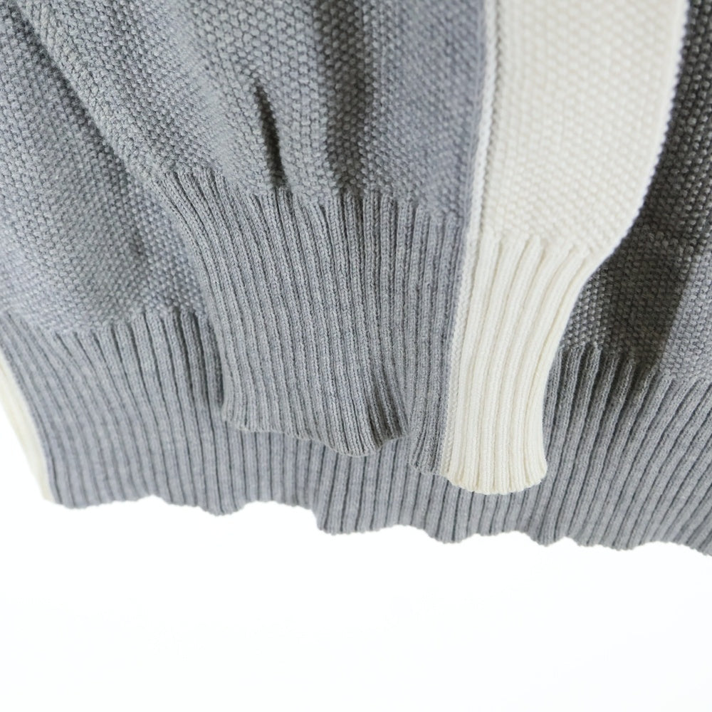 MONCLER(モンクレール) MAGLIA TRICOT GIROCOLLO スリーブライン切替 クルーネックロングスリーブTシャツカットソー ロンT グレー D10919029500