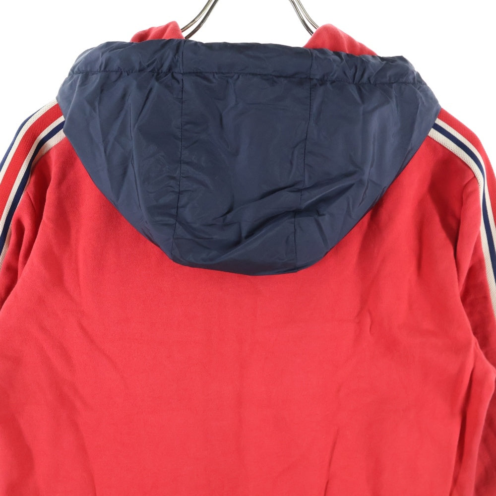MONCLER(モンクレール) MAGLIA CARDIGAN バイカラージップアップスウェットパーカー フーディ レッド/ネイビー F10918G70200