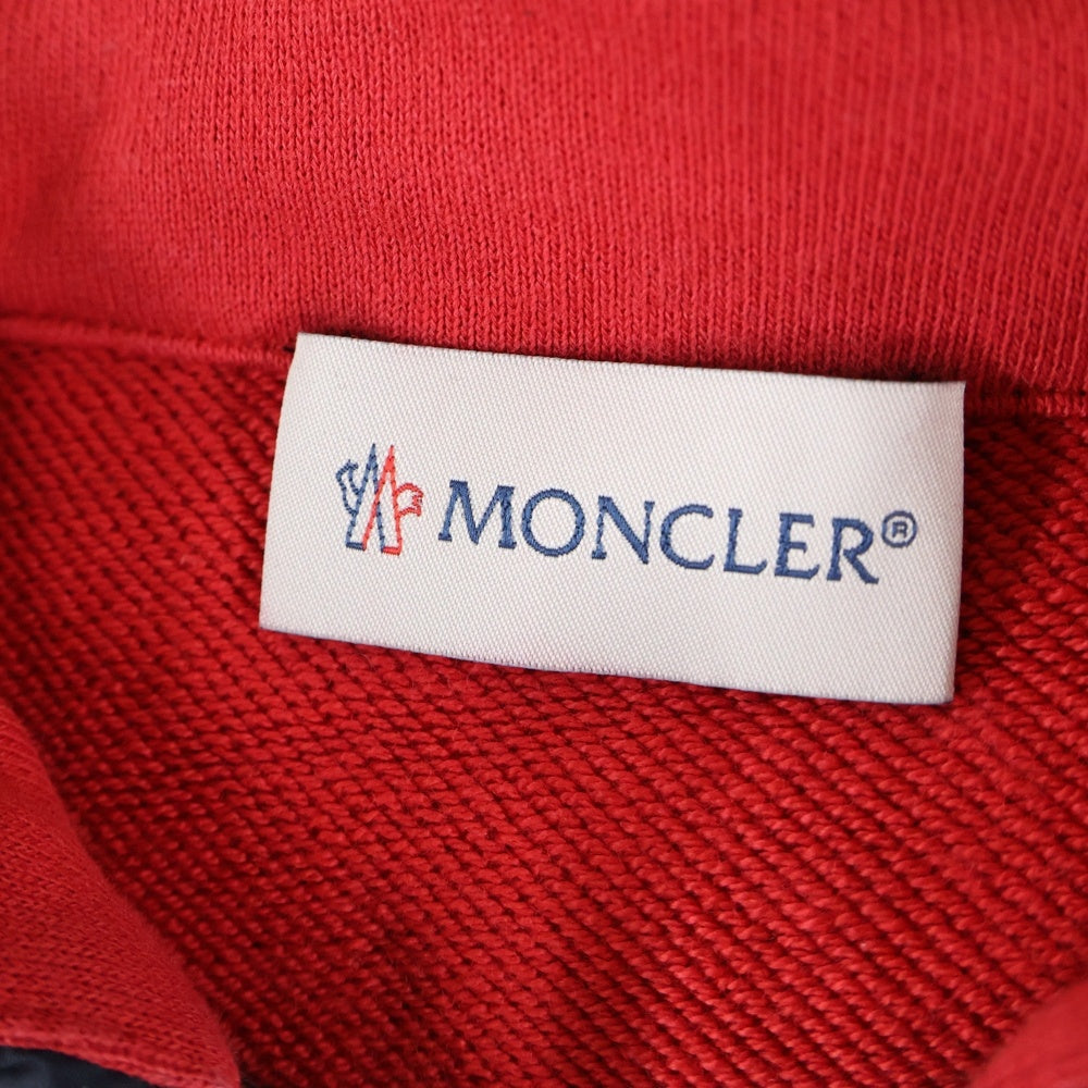 MONCLER(モンクレール) MAGLIA CARDIGAN バイカラージップアップスウェットパーカー フーディ レッド/ネイビー F10918G70200