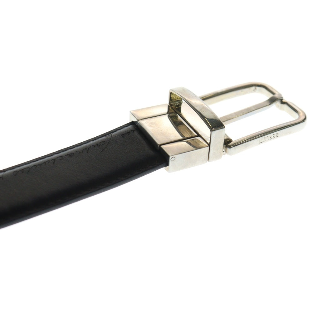 Berluti(ベルルッティ) Bロゴバックル リバーシブル カリグラフィ スクリットレザー ベルト ブラック/ブラウン