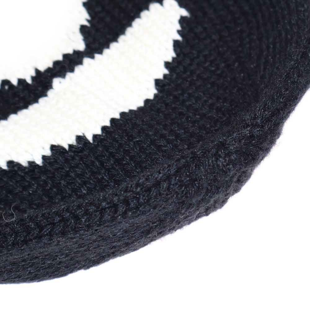 A BATHING APE(アベイシングエイプ) LOGO BEANIE ロゴアクリルビーニー ニット帽子 ブラック