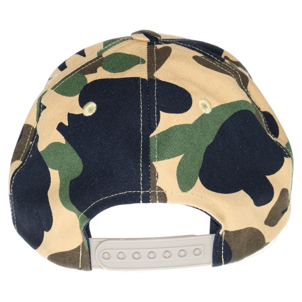 A BATHING APE(アベイシングエイプ) LOGO BASEBALL CAP CAMO ロゴ刺繍ベースボールキャップ 帽子 カモ柄 マルチカラー