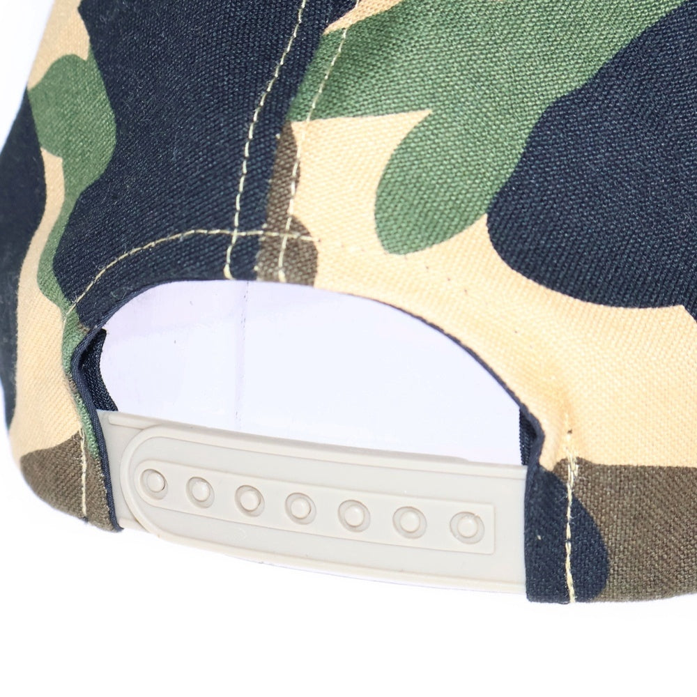 A BATHING APE(アベイシングエイプ) LOGO BASEBALL CAP CAMO ロゴ刺繍ベースボールキャップ 帽子 カモ柄 マルチカラー
