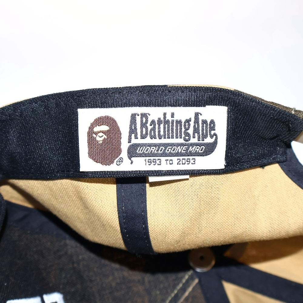 A BATHING APE(アベイシングエイプ) LOGO BASEBALL CAP CAMO ロゴ刺繍ベースボールキャップ 帽子 カモ柄 マルチカラー