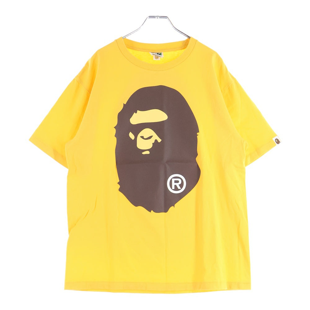 A BATHING APE(アベイシングエイプ) LOGO PRINT T-SHIRTS ロゴプリント半袖カットソー 半袖Tシャツ イエロー 001TEG301004X