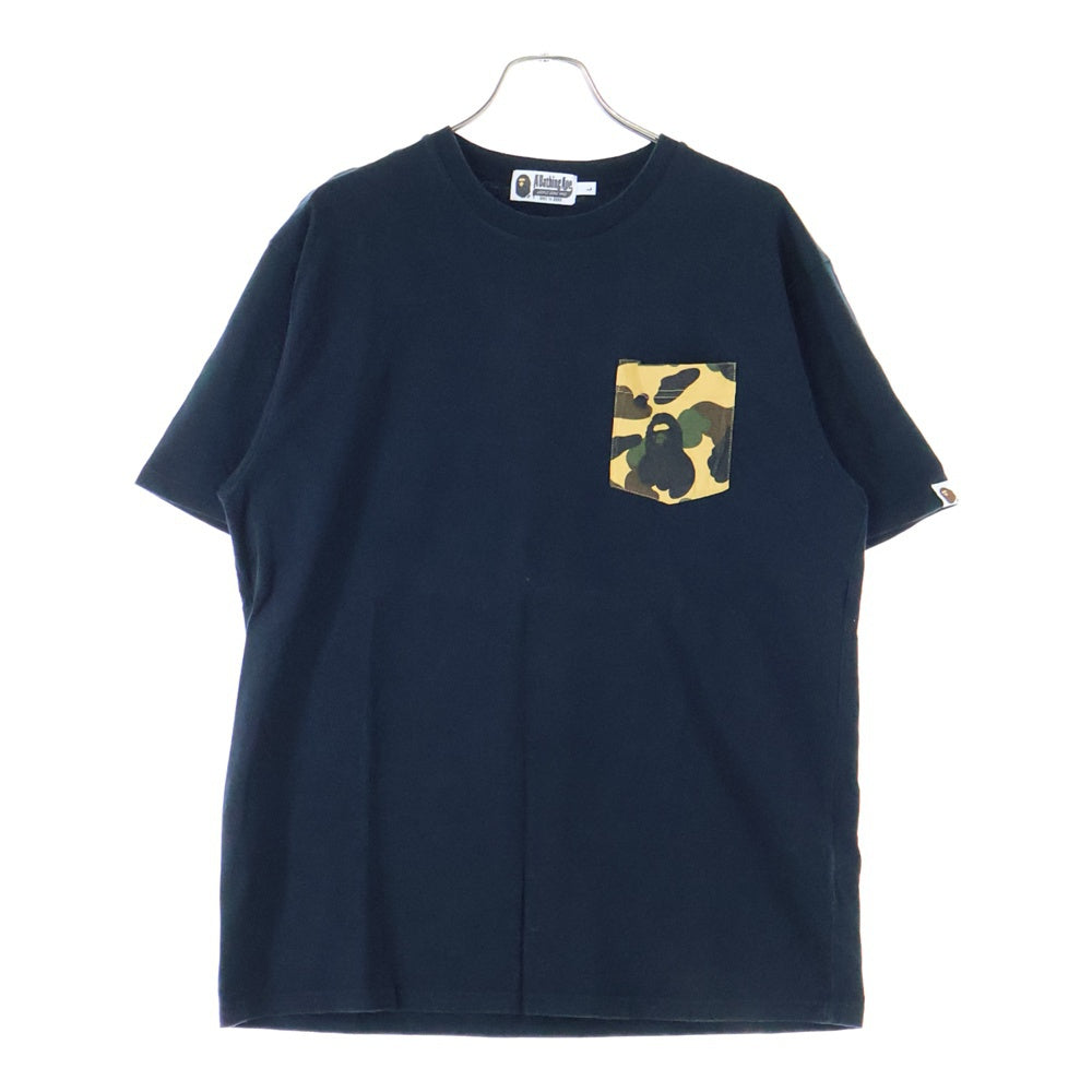 A BATHING APE(アベイシングエイプ) BACK LOGO PRINT T-SHIRTS 001CSF201069X バックロゴプリント半袖カットソー 半袖Tシャツ ブラック