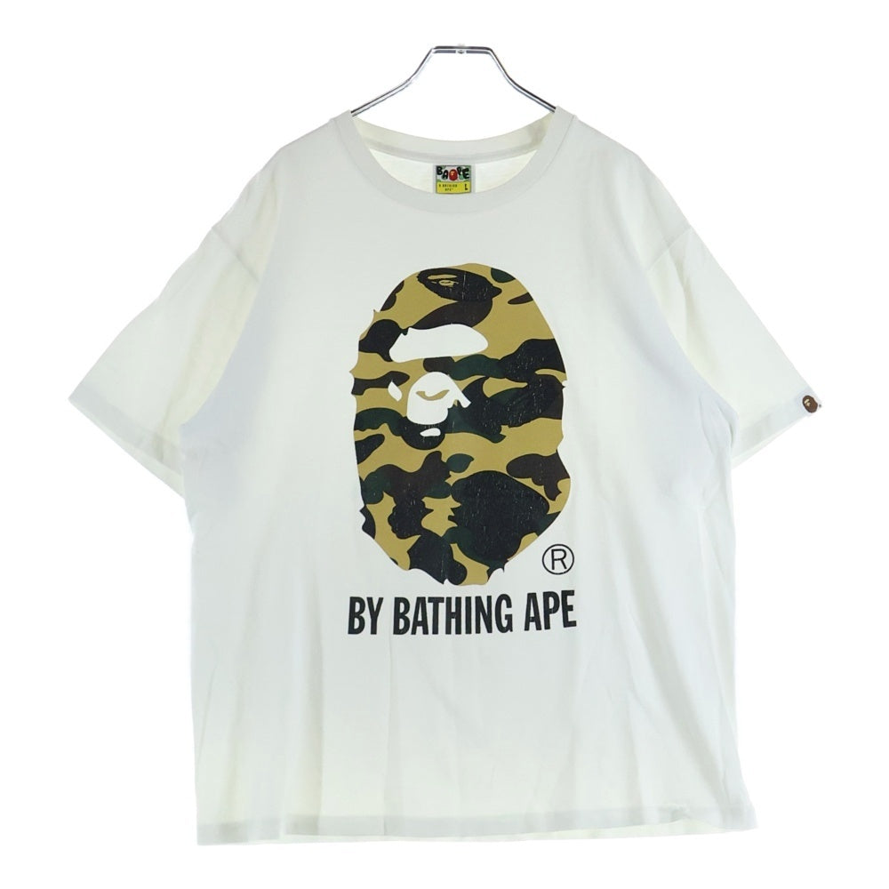 A BATHING APE(アベイシングエイプ) LOGO PRINT T-SHIRTS ロゴプリント半袖カットソー 半袖Tシャツ ホワイト