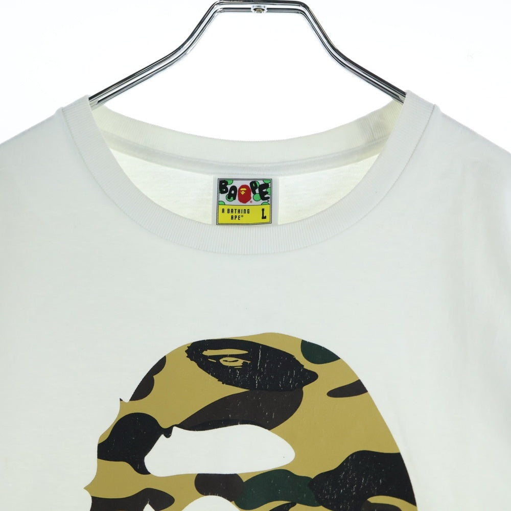 A BATHING APE(アベイシングエイプ) LOGO PRINT T-SHIRTS ロゴプリント半袖カットソー 半袖Tシャツ ホワイト