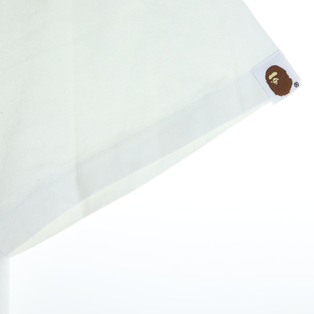 A BATHING APE(アベイシングエイプ) LOGO PRINT T-SHIRTS ロゴプリント半袖カットソー 半袖Tシャツ ホワイト