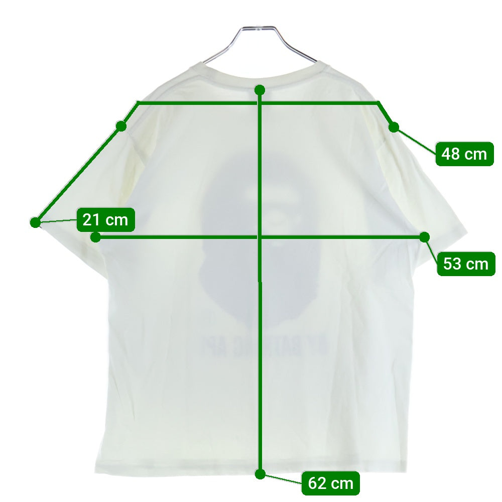 A BATHING APE(アベイシングエイプ) LOGO PRINT T-SHIRTS ロゴプリント半袖カットソー 半袖Tシャツ ホワイト