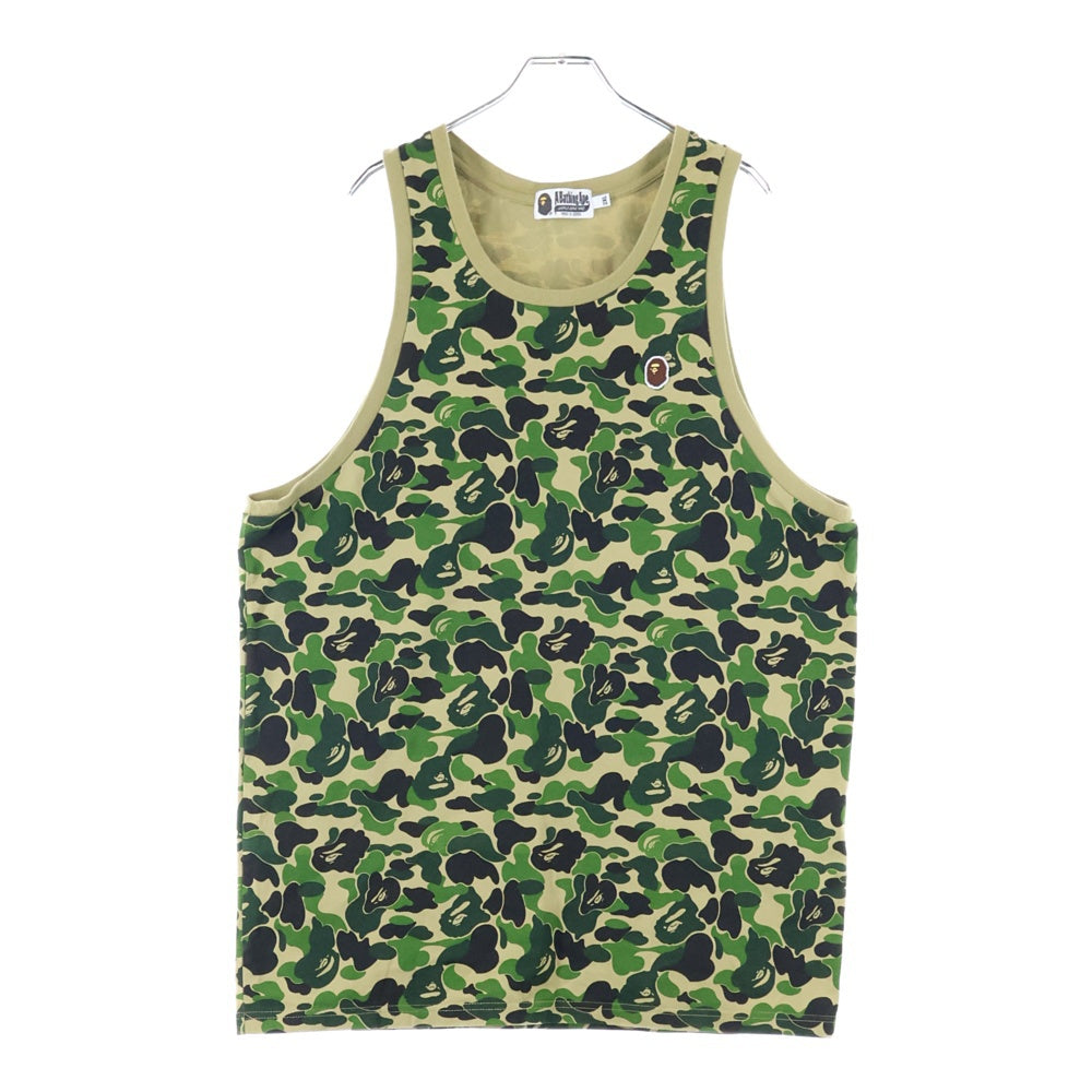 A BATHING APE(アベイシングエイプ) LOGO CAMO TANK TOP ロゴ刺繍カモ柄タンクトップ マルチカラー