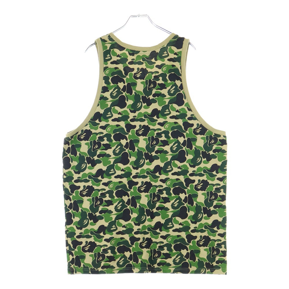 A BATHING APE(アベイシングエイプ) LOGO CAMO TANK TOP ロゴ刺繍カモ柄タンクトップ マルチカラー