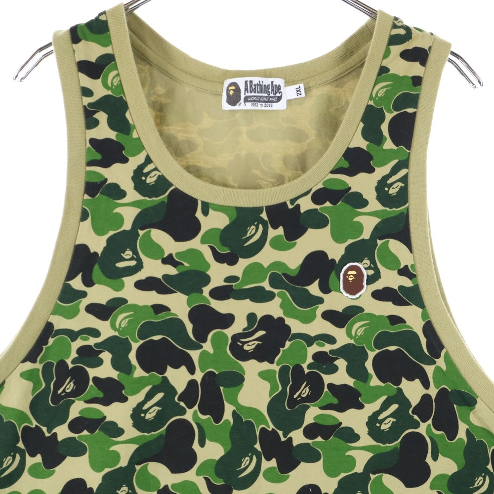 A BATHING APE(アベイシングエイプ) LOGO CAMO TANK TOP ロゴ刺繍カモ柄タンクトップ マルチカラー