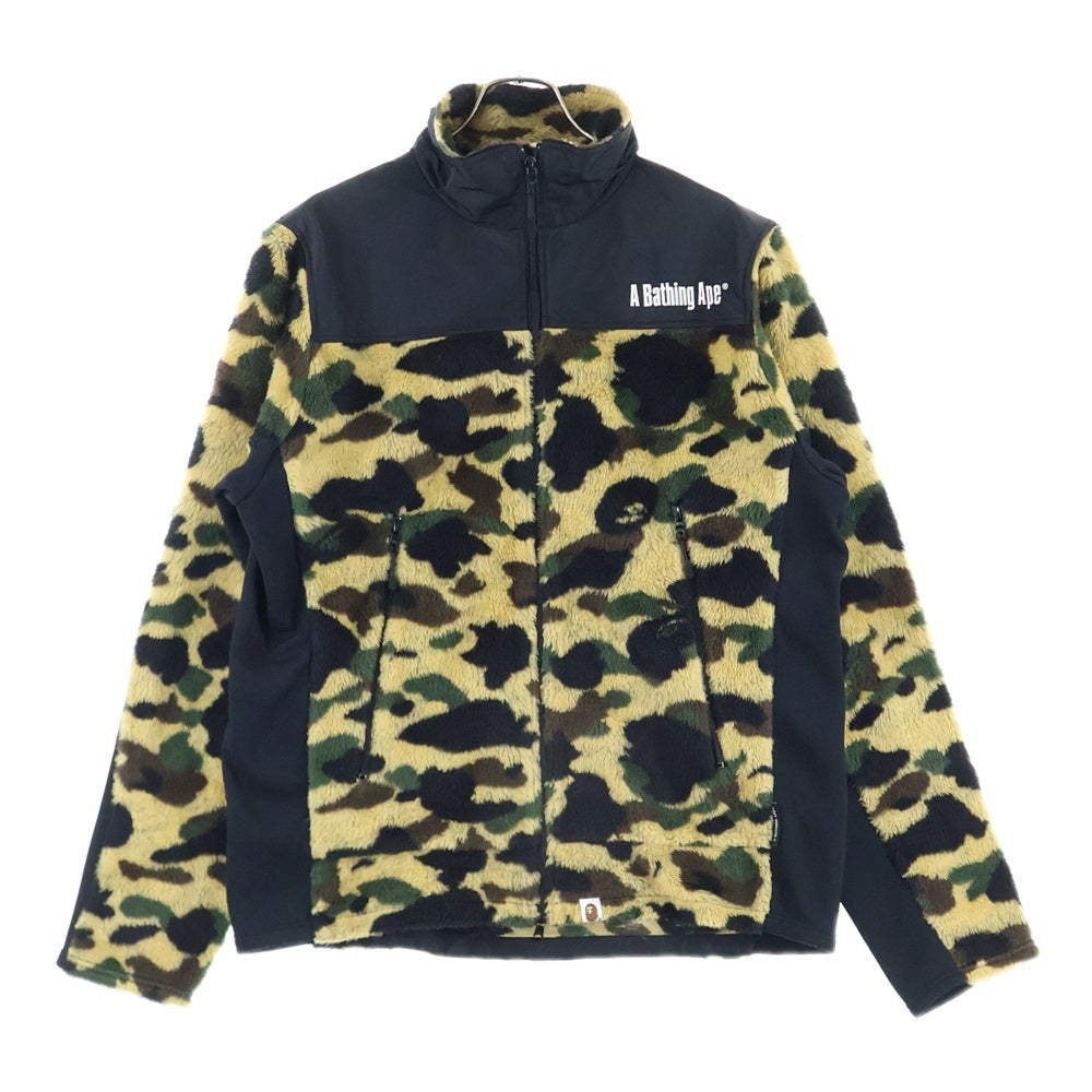 A BATHING APE(アベイシングエイプ) CAMO FLEECE JACKET 001LJC801006X カモ柄フリースジャケット マルチカラー