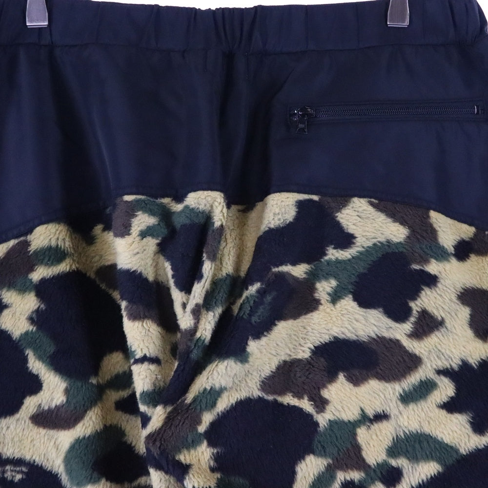 A BATHING APE(アベイシングエイプ) CAMO FLEECE PANTS 001PTC801001X カモ柄フリースパンツ マルチカラー