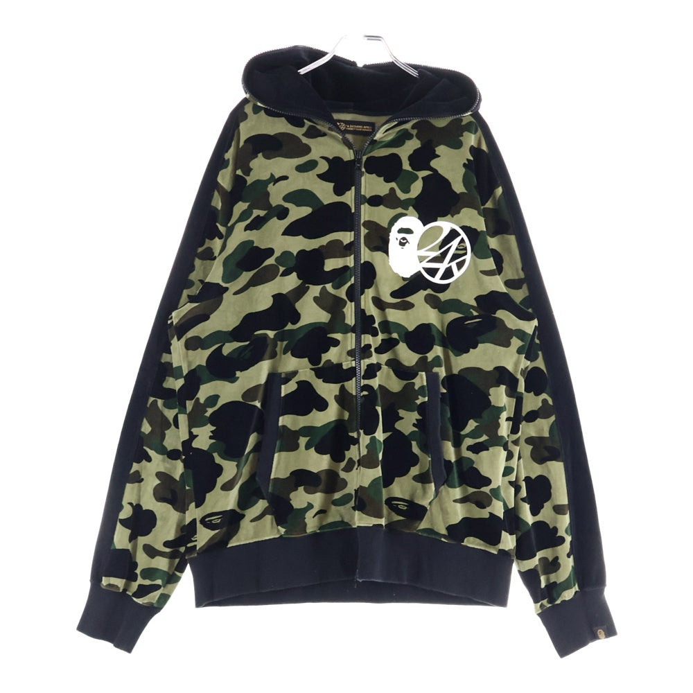 A BATHING APE(アベイシングエイプ) SET UP HOODIE&PANTS 001ZPB731907X セットアップ ジップアップパーカー フーディー スウェットパンツ マルチカラー