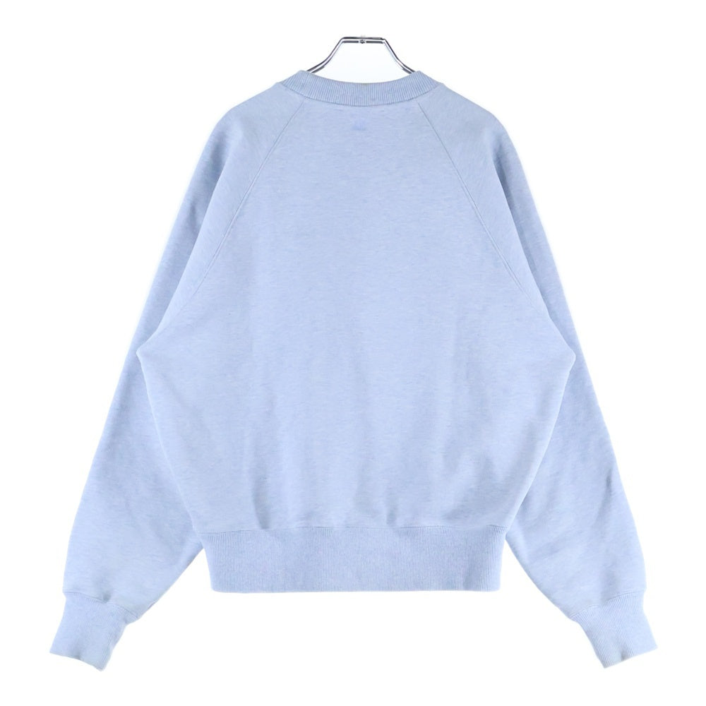 AMI Alexandre Mattiussi(アミアレクサンドルマテュッシ) RED AMI DE COEUR SSHIRT USW005.747 ハートロゴ クルーネックスウェットトレーナー ブルー