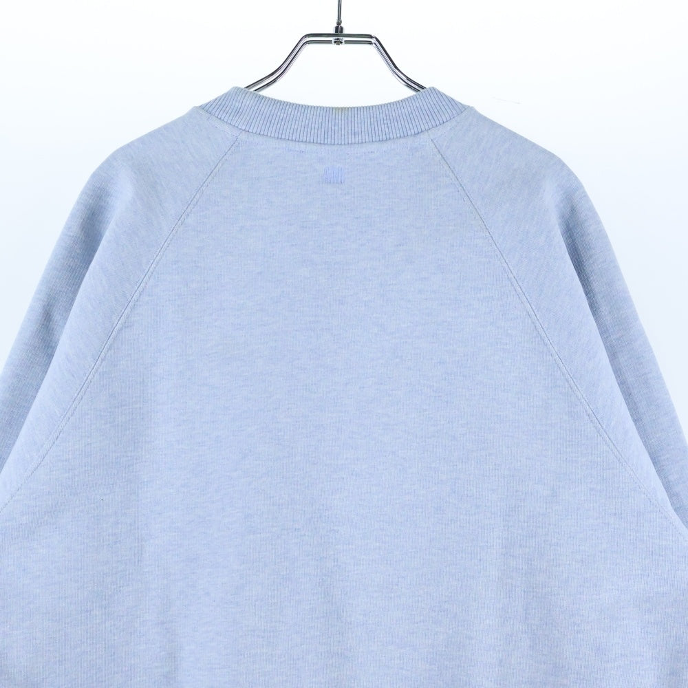 AMI Alexandre Mattiussi(アミアレクサンドルマテュッシ) RED AMI DE COEUR SSHIRT USW005.747 ハートロゴ クルーネックスウェットトレーナー ブルー
