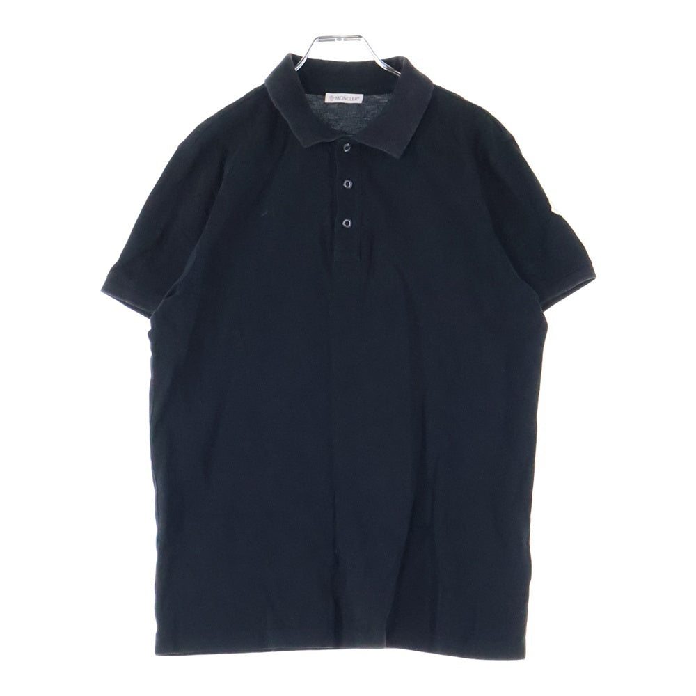 MONCLER(モンクレール) MAGLIA POLO MANICA CORTA F20918A70510 84556 ロゴワッペン 半袖ポロシャツ ブラック