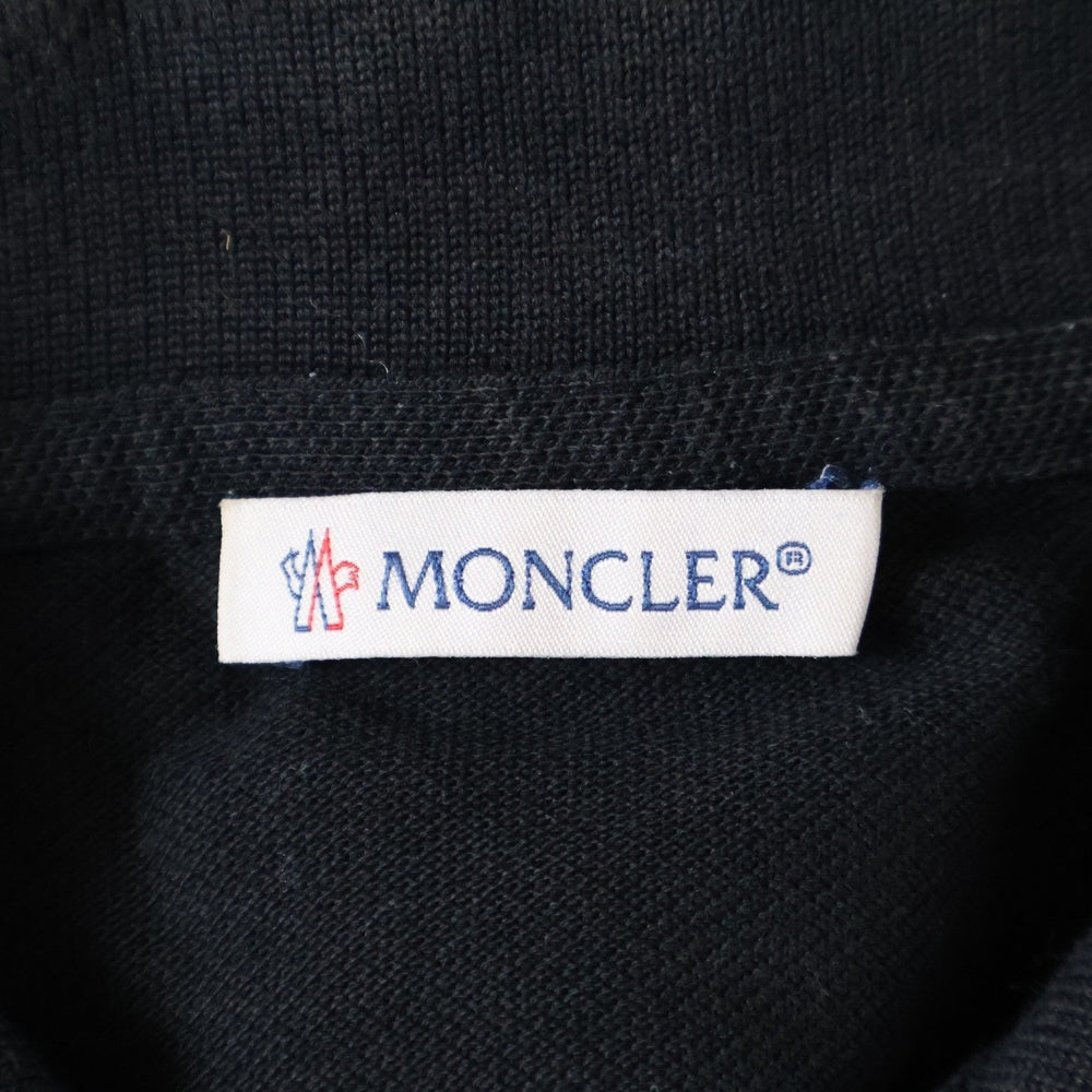 MONCLER(モンクレール) MAGLIA POLO MANICA CORTA F20918A70510 84556 ロゴワッペン 半袖ポロシャツ ブラック