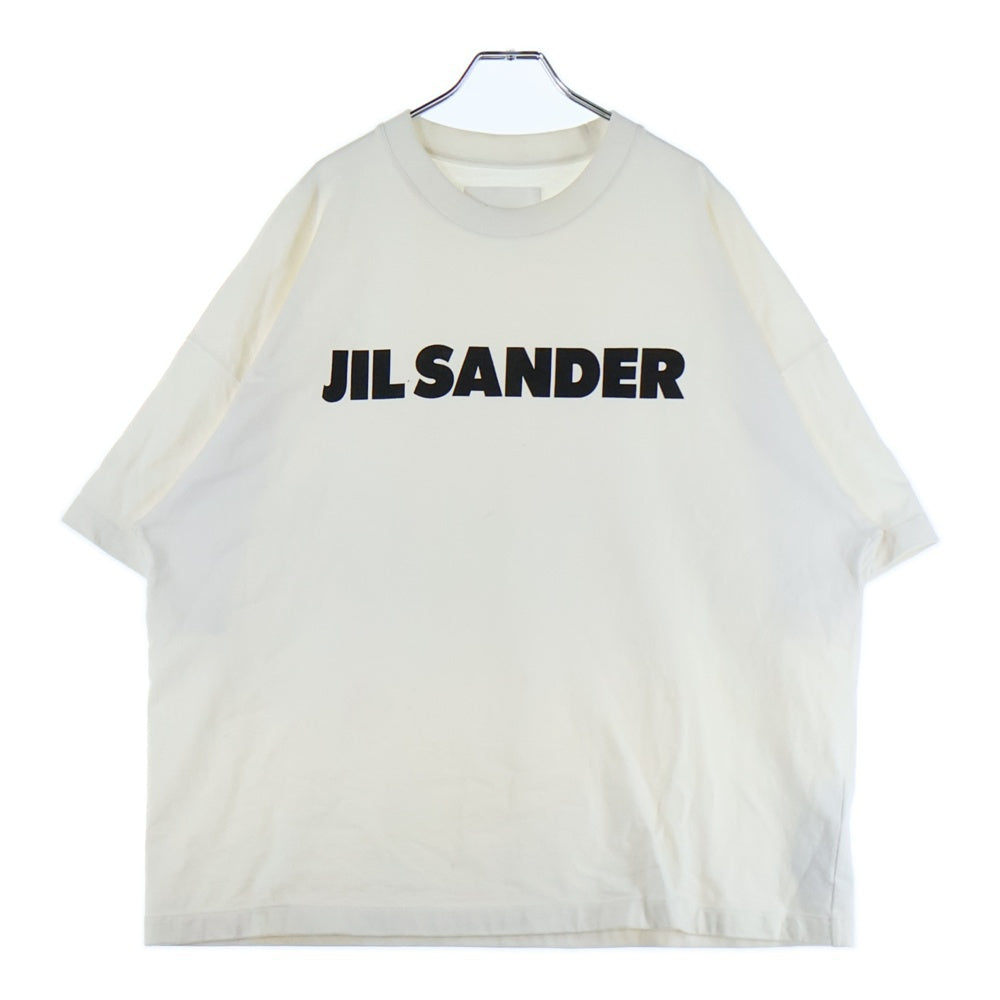 JIL SANDER(ジルサンダー) 23SS オーバーサイズ ロゴプリント クルーネック半袖カットソー ホワイト J21GC0001 J45148