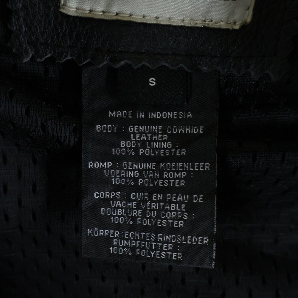 HARLEY DAVIDSON(ハーレーダビッドソン) Single Riders Jacket 97082‐12VW スタッズロゴ シングルライダースジャケット レザージャケット ブラック レディース