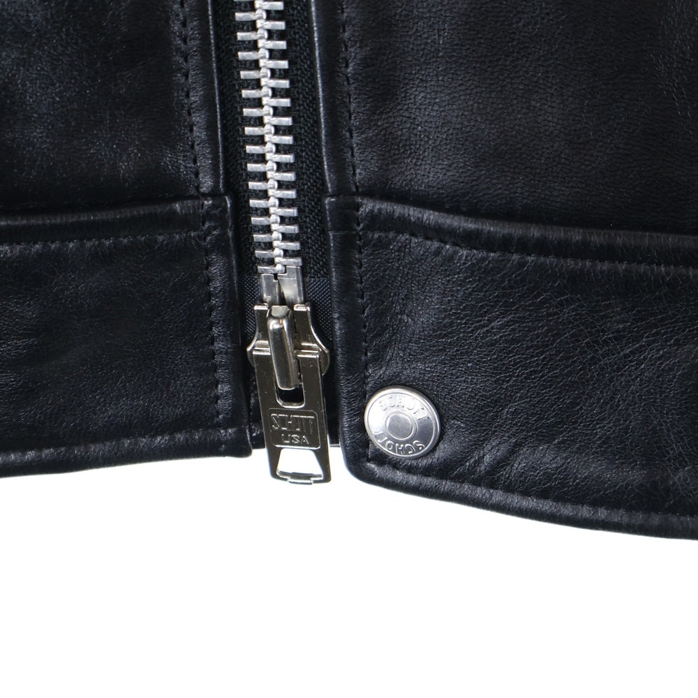 SCHOTT(ショット) NEW DOUBLE BREAST RIDERS 3101048 ダブル ブレスト ライダースジャケット レザージャケット ブラック