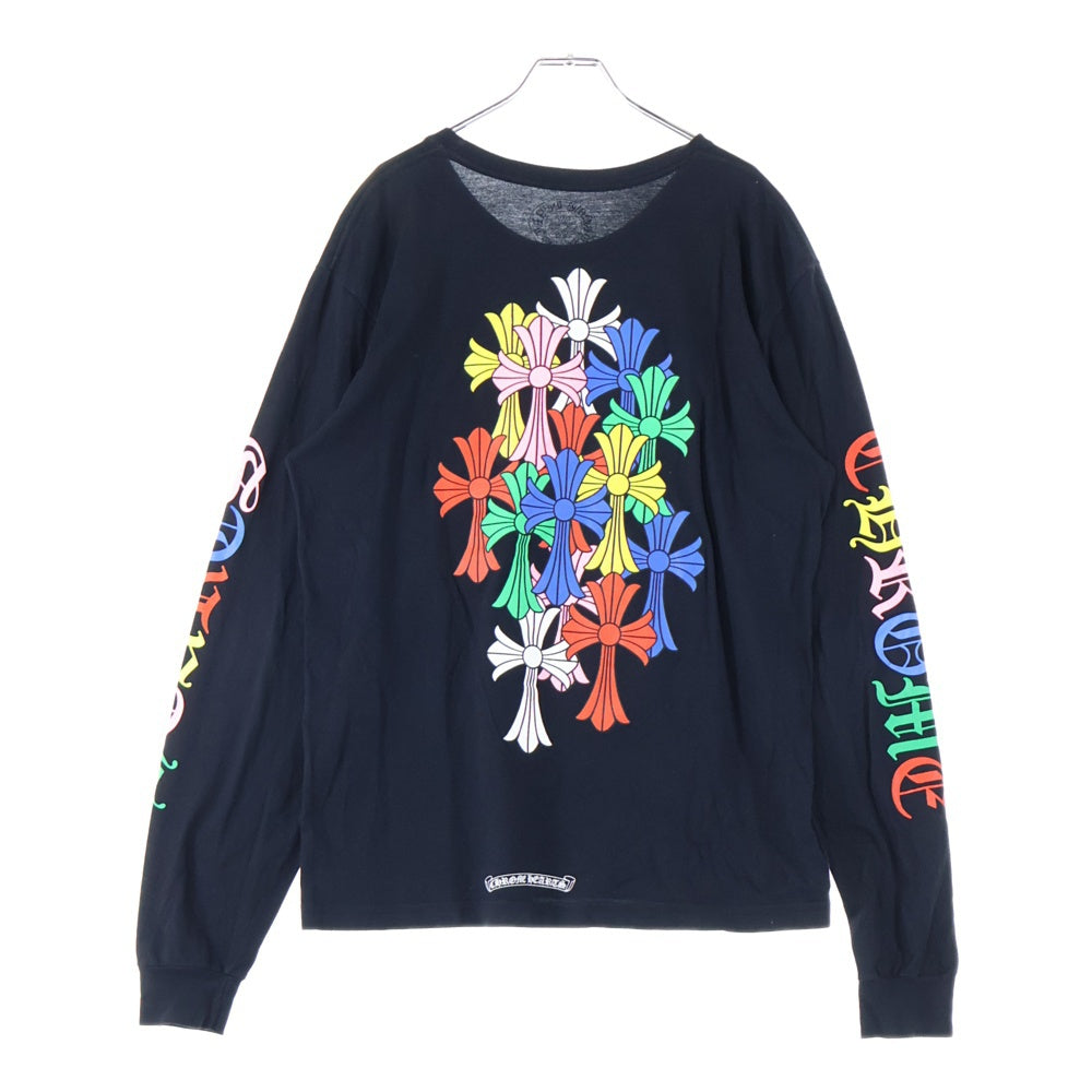 CHROME HEARTS(クロムハーツ) CEM CRS LS マルチセメタリークロスプリント長袖Tシャツ ブラック