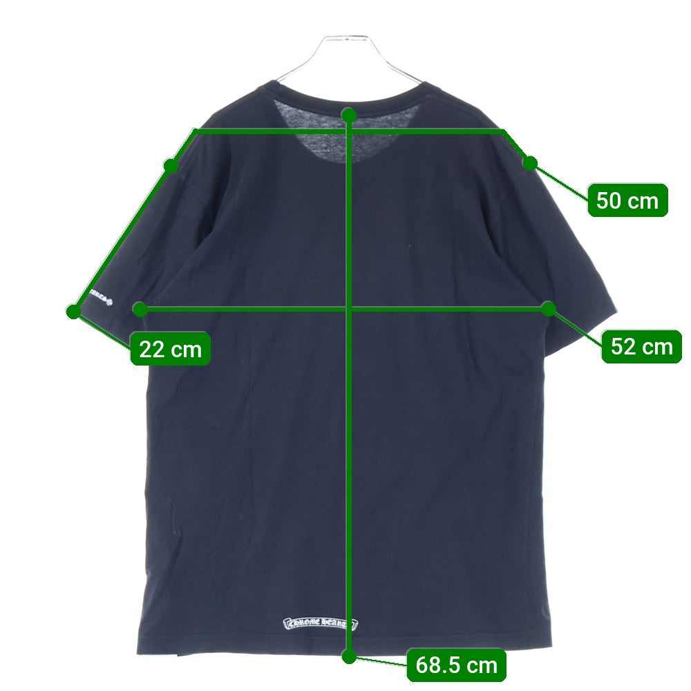 CHROME HEARTS(クロムハーツ) NECK LOGO TEE ネックロゴプリント半袖Tシャツ ブラック