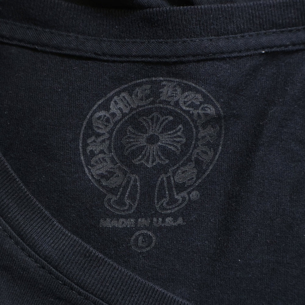 CHROME HEARTS(クロムハーツ) CH SCROLL LABEL FUCKYOU L/S /1 スクロールラベル ファックユーアームプリント長袖Tシャツ ブラック