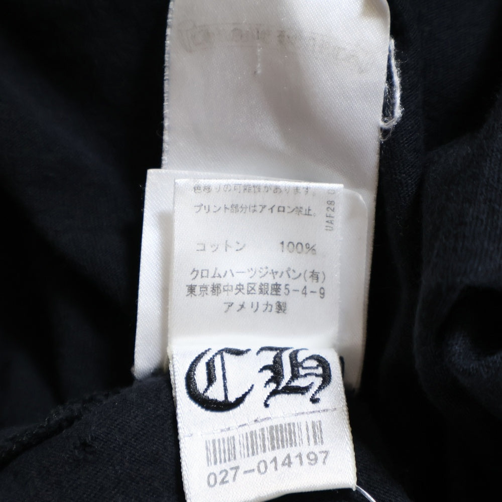 CHROME HEARTS(クロムハーツ) CH SCROLL LABEL FUCKYOU L/S /1 スクロールラベル ファックユーアームプリント長袖Tシャツ ブラック