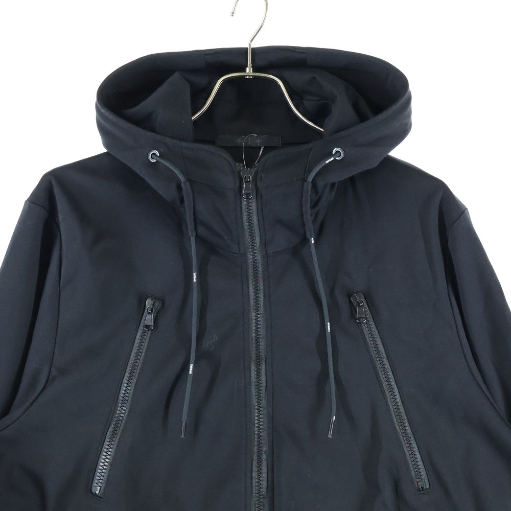 TATRAS(タトラス) 22SS ALTAIR Zip Hoodie MTAT22S4802-S ロゴワッペン フルジップアップパーカー フーディー ブラック