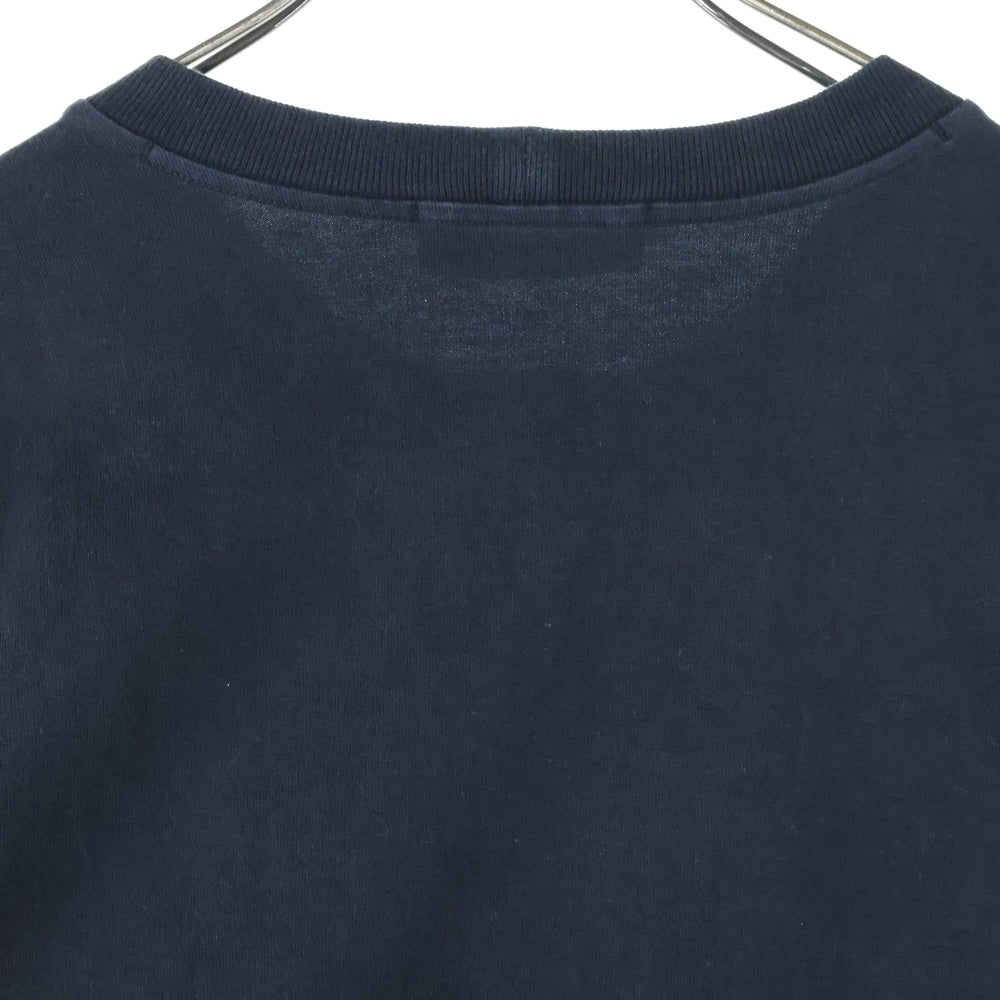 STONE ISLAND(ストーンアイランド) 23SS GARMENT DYED Logo Patch Sweatshirt 101563750 ガーメントダイ ロゴワッペン クルーネック長袖Tシャツカットソー ロングスリーブ ロンT ブラック