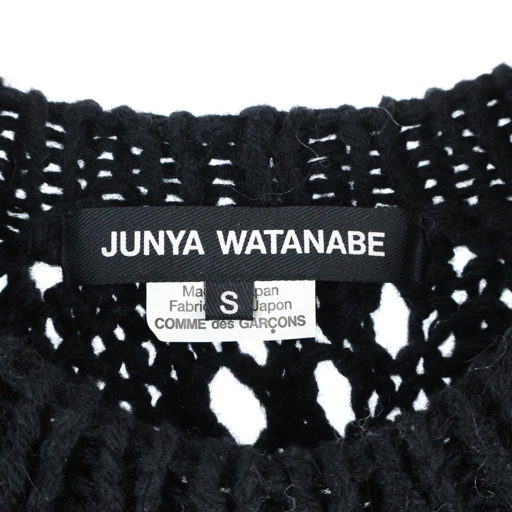 JUNYA WATANABE COMME des GARCONS(ジュンヤワタナベ コムデギャルソン) 23AW Crush Design Sweater JL-N022 クラッシュデザインニットセーター ブラック レディース