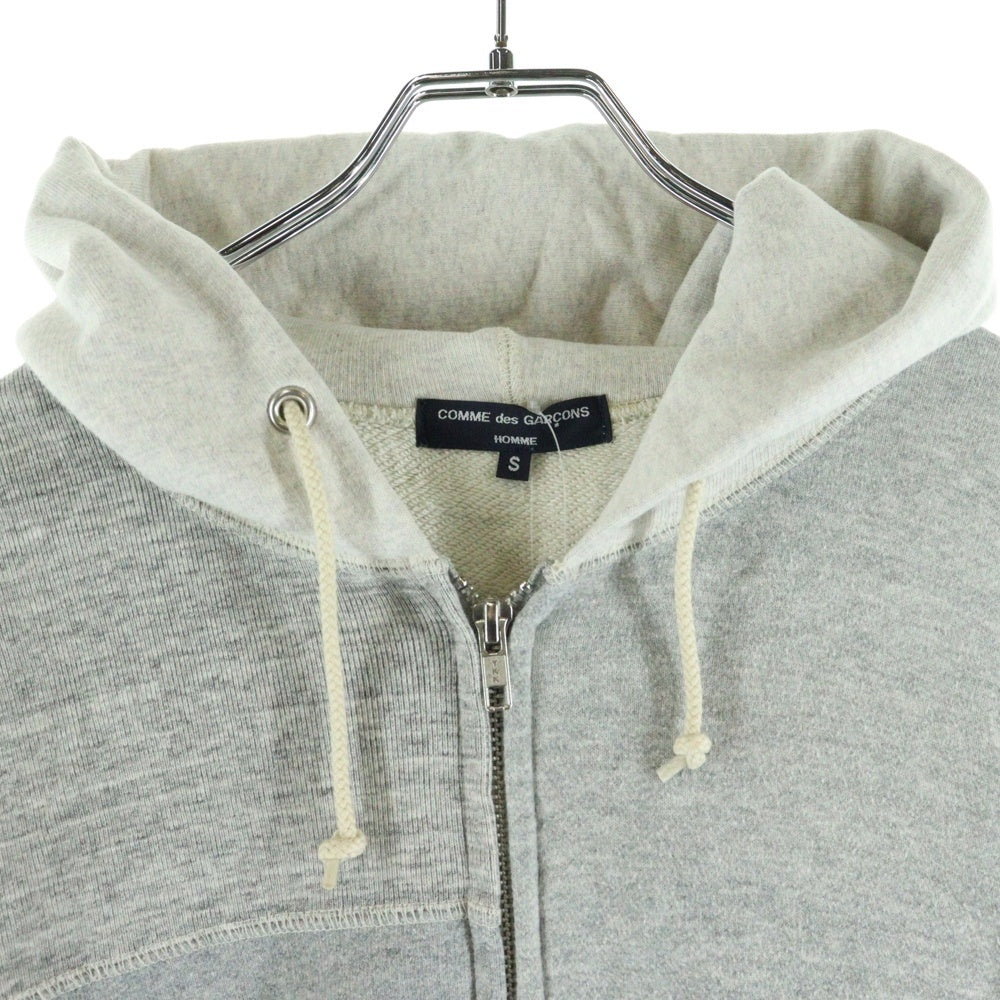 COMME des GARCONS HOMME(コムデギャルソンオム) 20AW Patchwork Zip Hoodie HF-T008 パッチワークジップパーカー グレー レディース