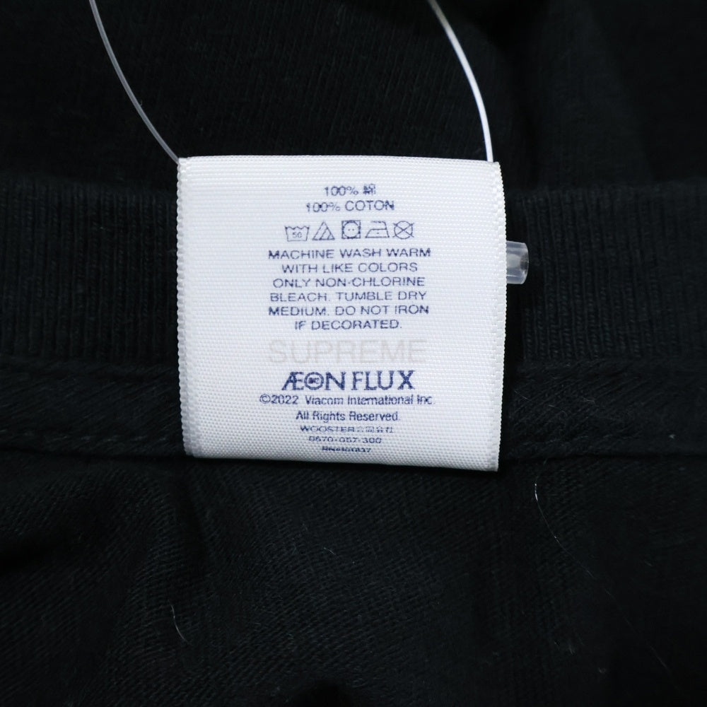 SUPREME(シュプリーム) 22SS ×AEON FLUX L/S Tee フロントプリントクルーネック長袖Tシャツカットソー ロンT ブラック