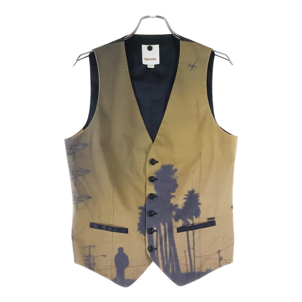 DIESEL(ディーゼル) パームツリー ベスト ジレ カーキ