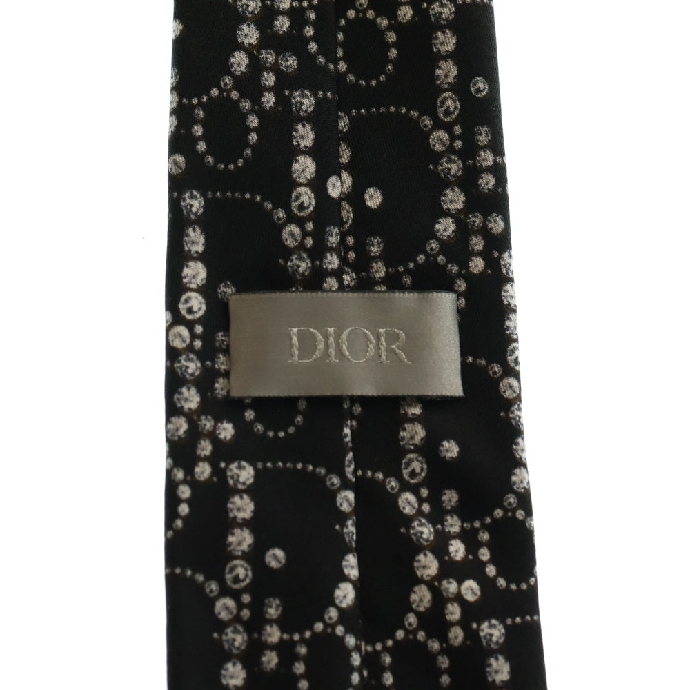 DIOR(ディオール) ストーン オブリーク柄シルクネクタイ ブラック