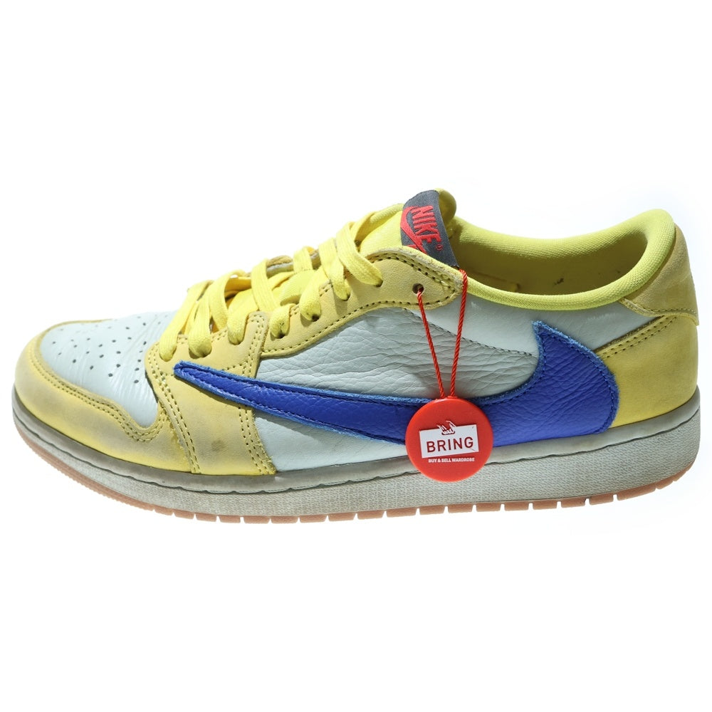 NIKE(ナイキ) ×TRAVIS SCOTT WMNS AIR JORDAN 1 RETRO LOW OG Canary DZ4137-700 トラヴィス スコット ウィメンズ エアジョーダン1 カナリー ローカットスニーカー