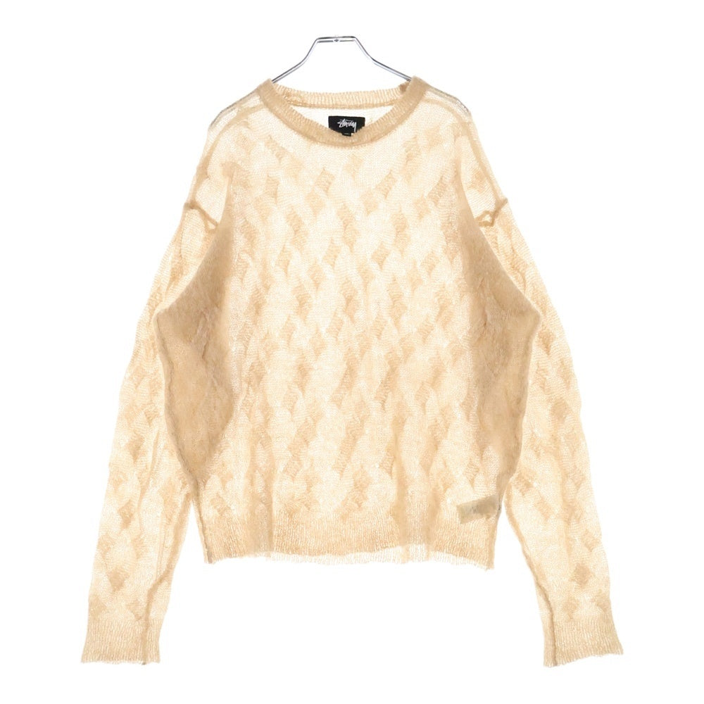 STUSSY(ステューシー) LOOSE KNIT CROSS CABLE SWEATER 117241 ルーズクロスケーブルニット セーター ベージュ