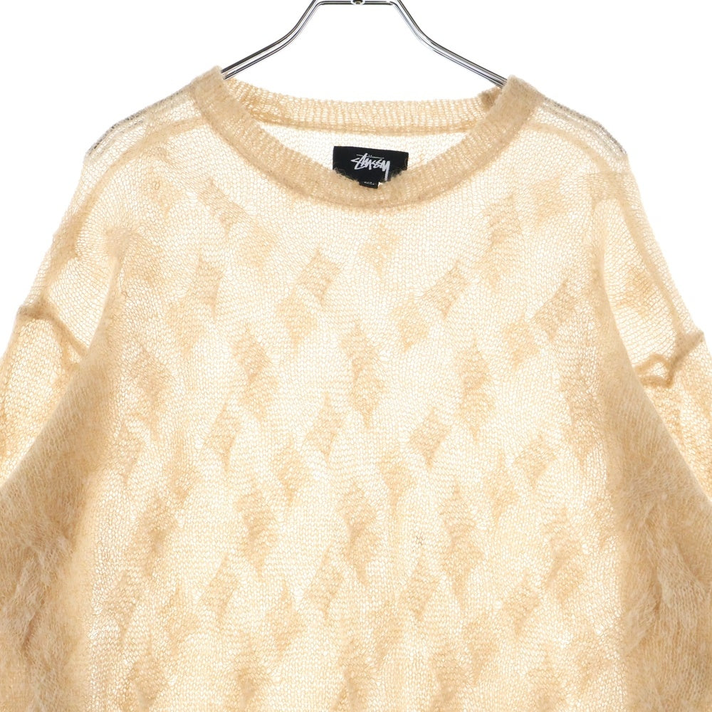 STUSSY(ステューシー) LOOSE KNIT CROSS CABLE SWEATER 117241 ルーズクロスケーブルニット セーター ベージュ