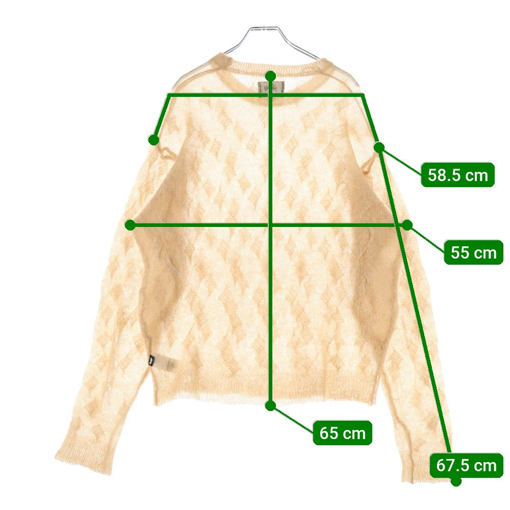 STUSSY(ステューシー) LOOSE KNIT CROSS CABLE SWEATER 117241 ルーズクロスケーブルニット セーター ベージュ