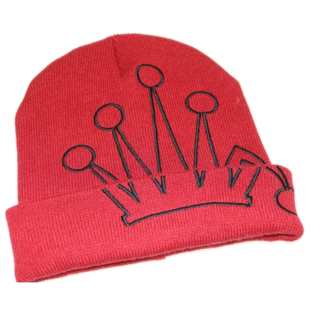 STUSSY(ステューシー) 24AW Cuff Beanie Crown 1321212 カフビーニークラウン ニット帽子 レッド