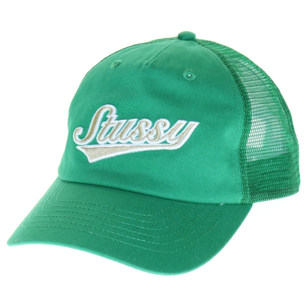 STUSSY(ステューシー) ATHLETIC LP TRUCKER CAP 1311165 ロゴ刺繍トラッカーキャップ 帽子 グリーン