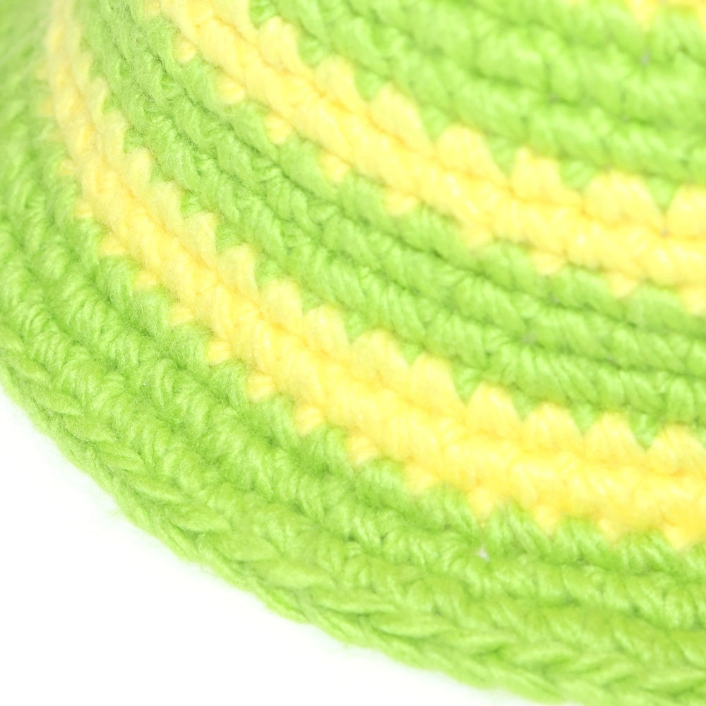 STUSSY(ステューシー) 23SS Swirl Knit Bucket Hat 1321167 バケットハット 帽子 グリーン/イエロー