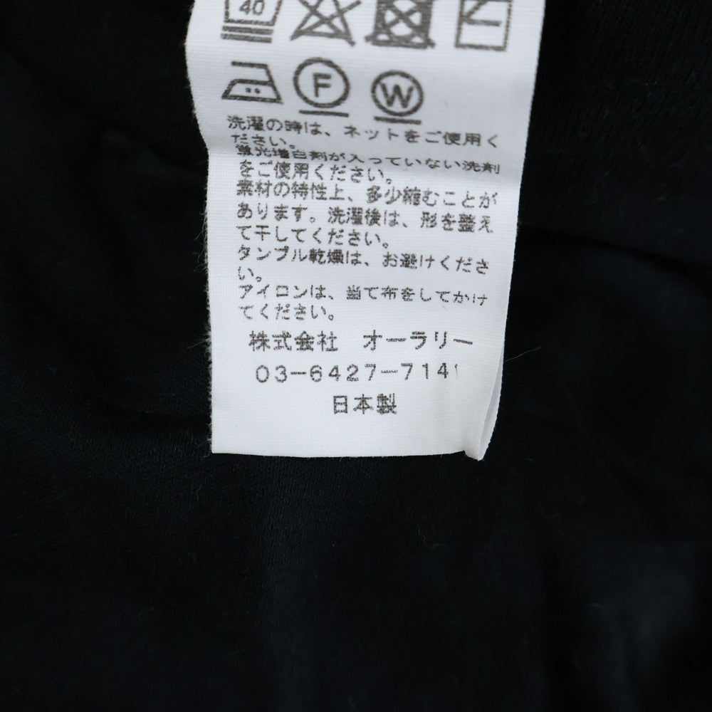 AURALEE(オーラリー) 20AW ELASTIC HIGH GAUGE SWEAT クルーネック長袖スウェットトレーナーブラック A20AP02NU